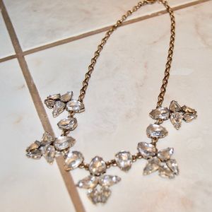 Rustic gold statement necklace